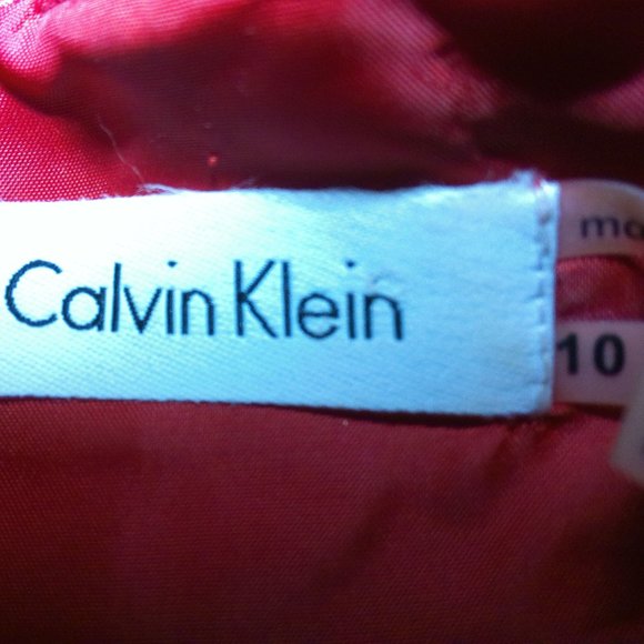 Calvin Klein Red Ribbon dress size 10 - Picture 7 of 9